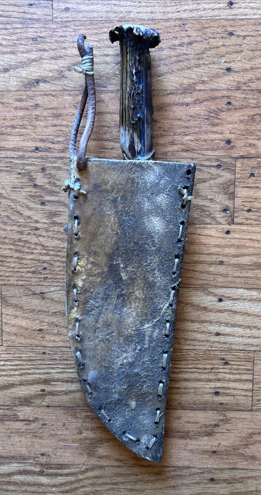 Antique Custom Made Knife, Original Sheath