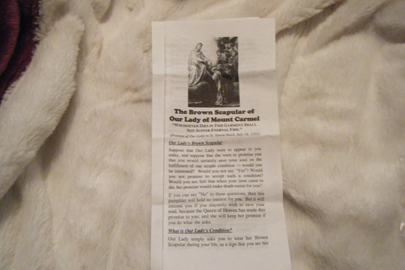 St. Jude Brown Scapular The Saint of Hopeless Cases 100% Wool Handmade in USA 