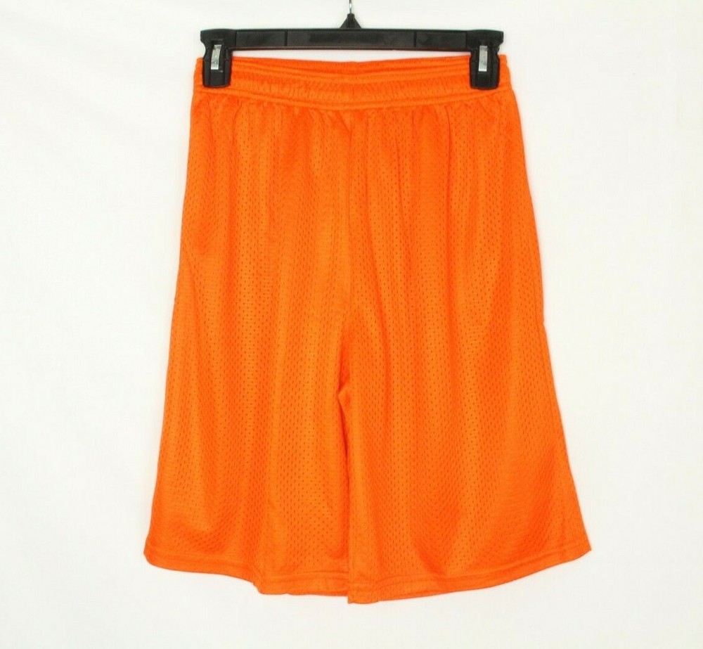 Alleson Athletic Men's Orange Mesh Lined Shorts
