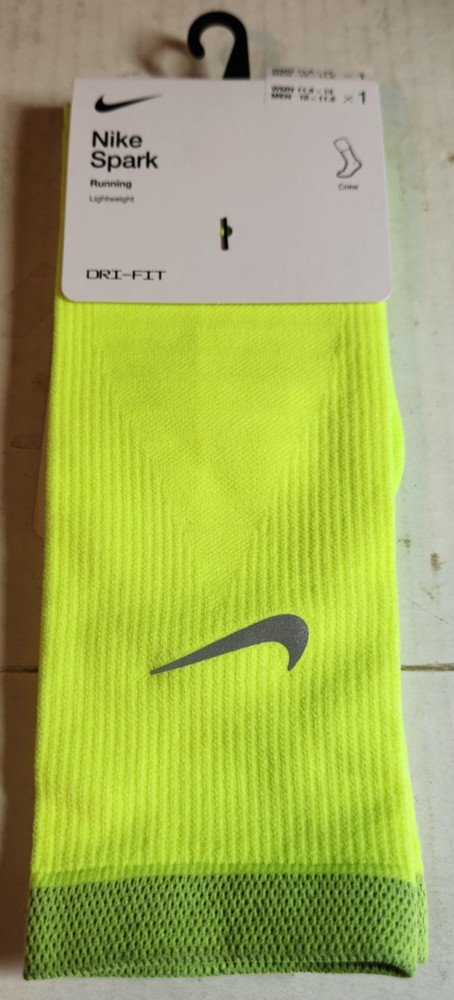 Nike Spark Running Lightweight Dri Fit Crew Socks 1 Pair men size 10-11.5