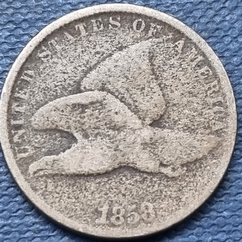 1858 Flying Eagle Cent 1c Circulated #76954