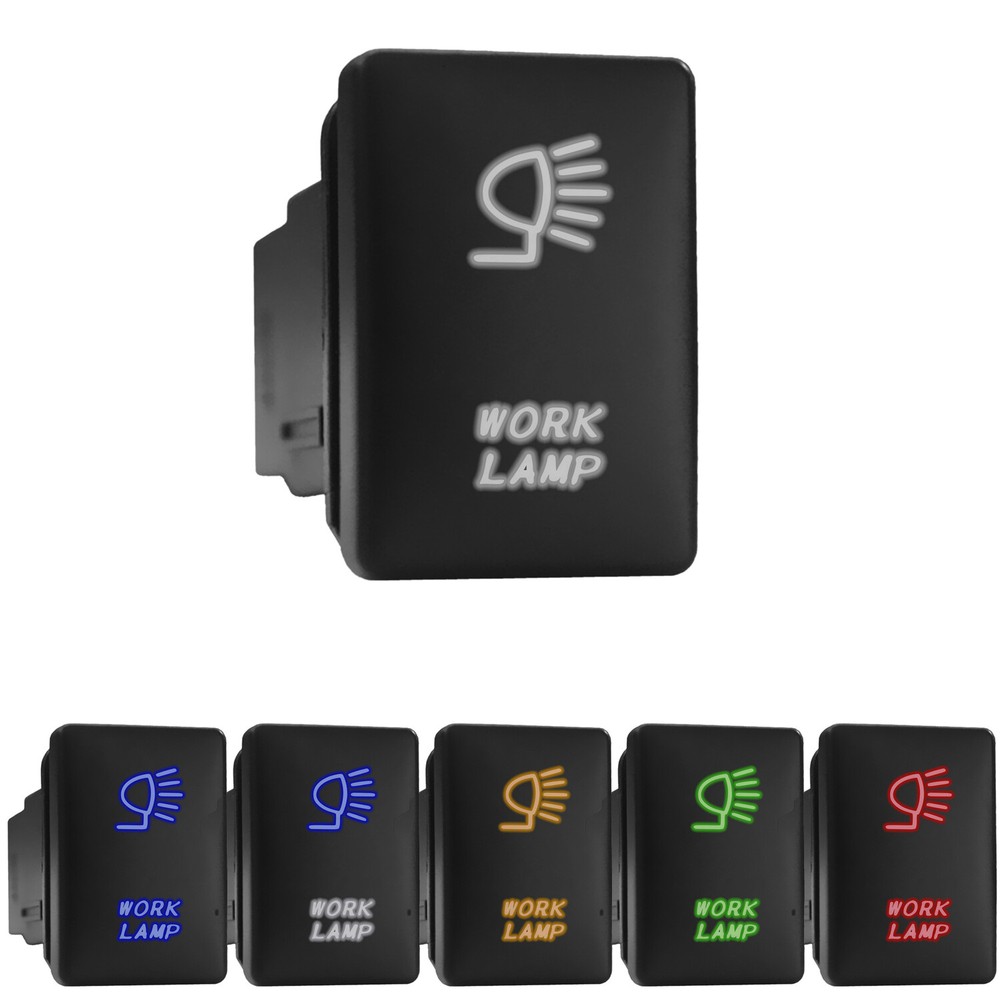 WORK LAMP RIGHT Symbol - LED Push Button - Direct Replacement (Fit: TOYOTA)