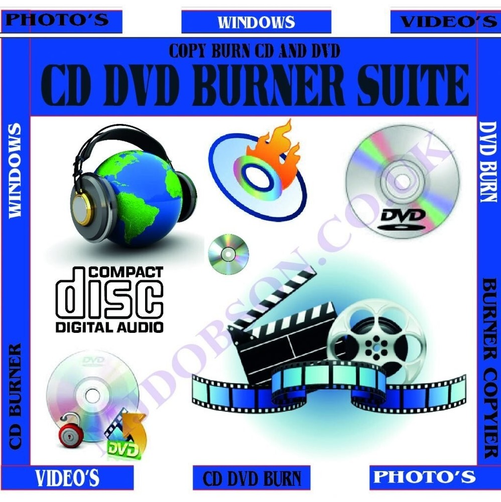 CD DVD Burner Backup Erase Data Burning Edit Studio Software FREE POST