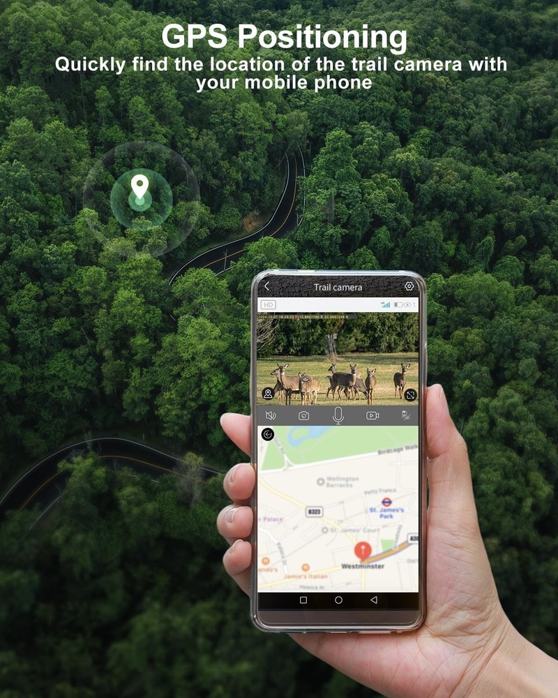 2K Solar-Powered 4G Wildlife Camera with Motion Detection & Instant Alerts