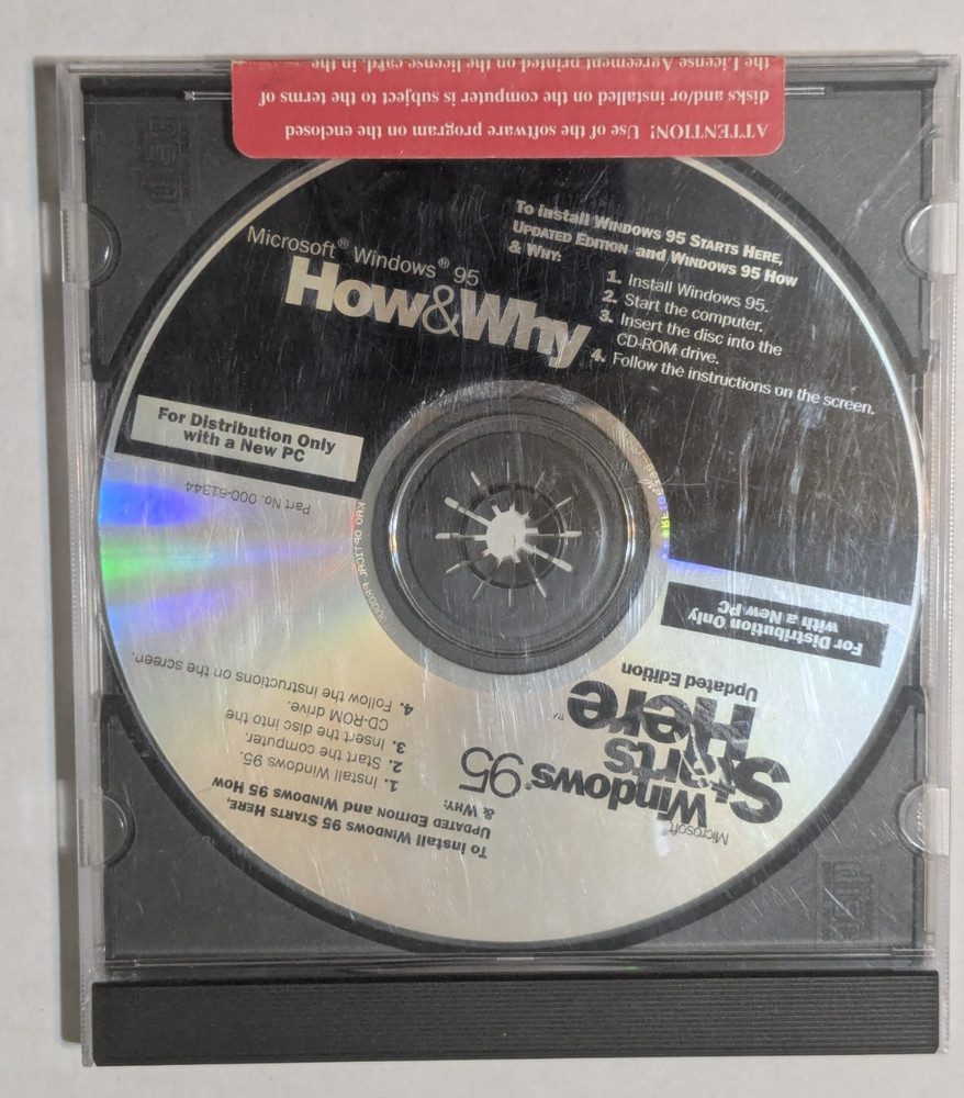 Microsoft Windows How & Why CD /Windows 95 starts here Upgraded Edition