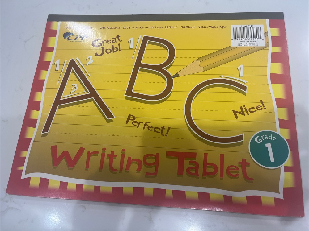 NEW CPP Writing Tablet - Grade 1 - 40 Sheets