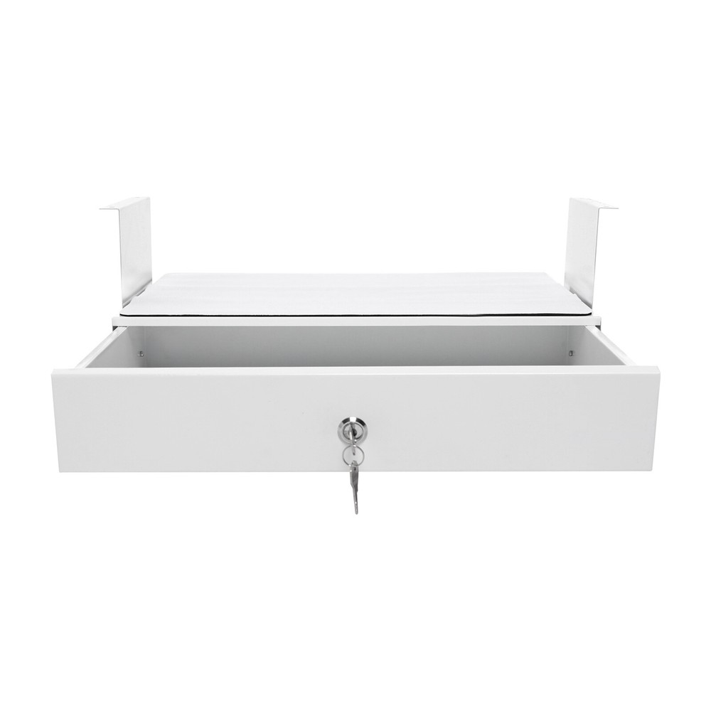 Under Desk Pull-out Drawer Storage Tray with Lock for Desk Organization Office