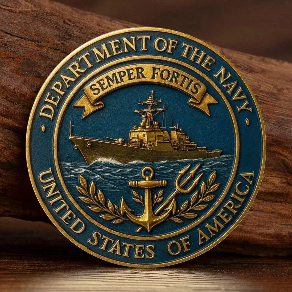 U.S. Navy Honor Courage Commitment Challenge Coin Military Veteran Gift
