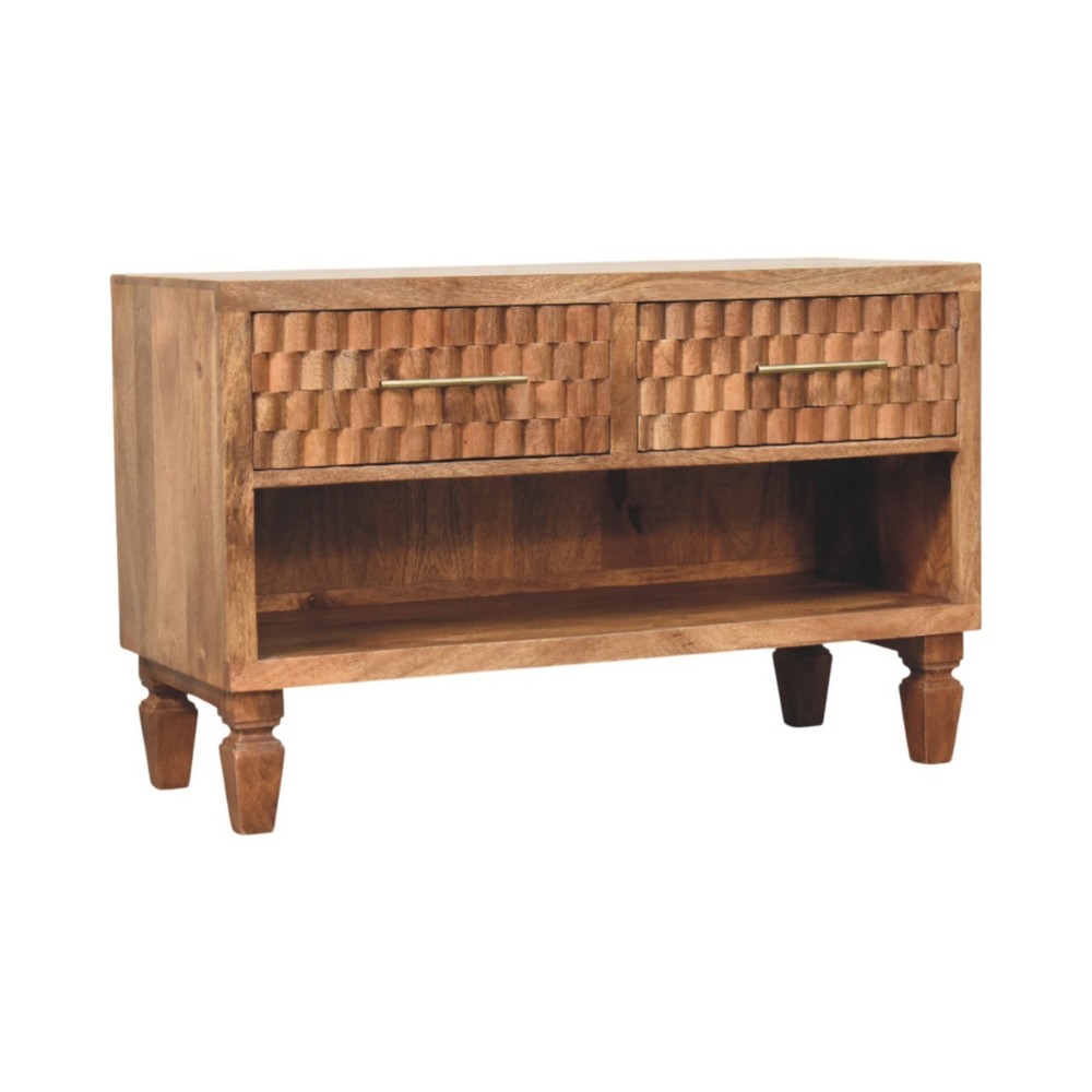 Arno Golden Teak Shoe Storage Bench