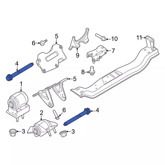 Genuine Ford Mount Bracket Mount Bolt W712861S439