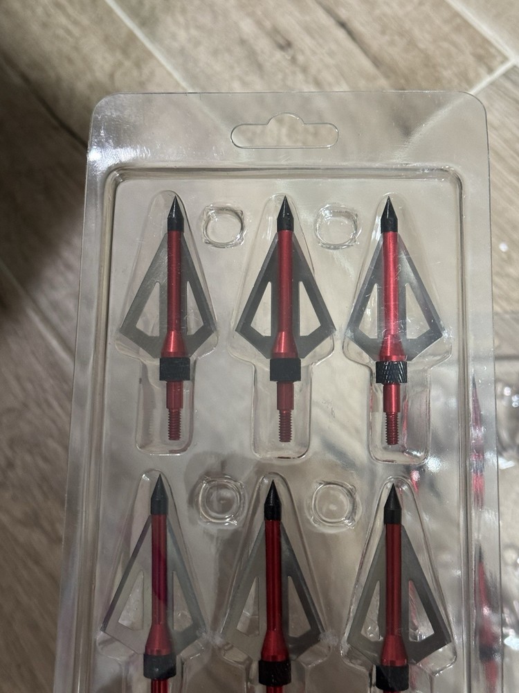 24 HUNTING TRIPLE BLADE BROADHEAD ARROW TIPS ARCHERY