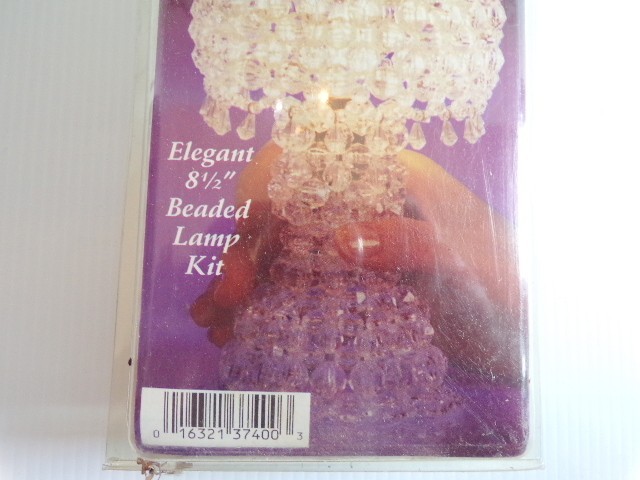 Bead D'Lights 8 1/2" Beaded Lamp Kit 6915 Crystal Complete New