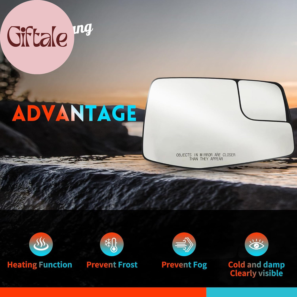 Replacement Left Driver Side Mirror Glass Suitable for 2019-2024 Chevrolet Silve