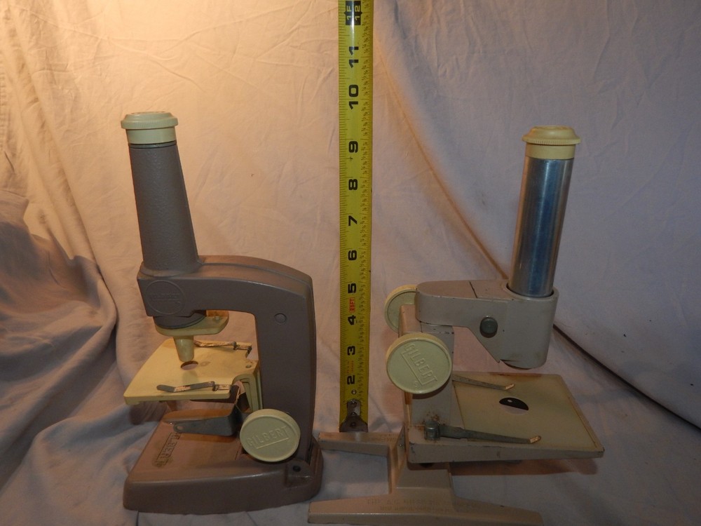 Lot of 2 Vintage Gilbert Microscopes