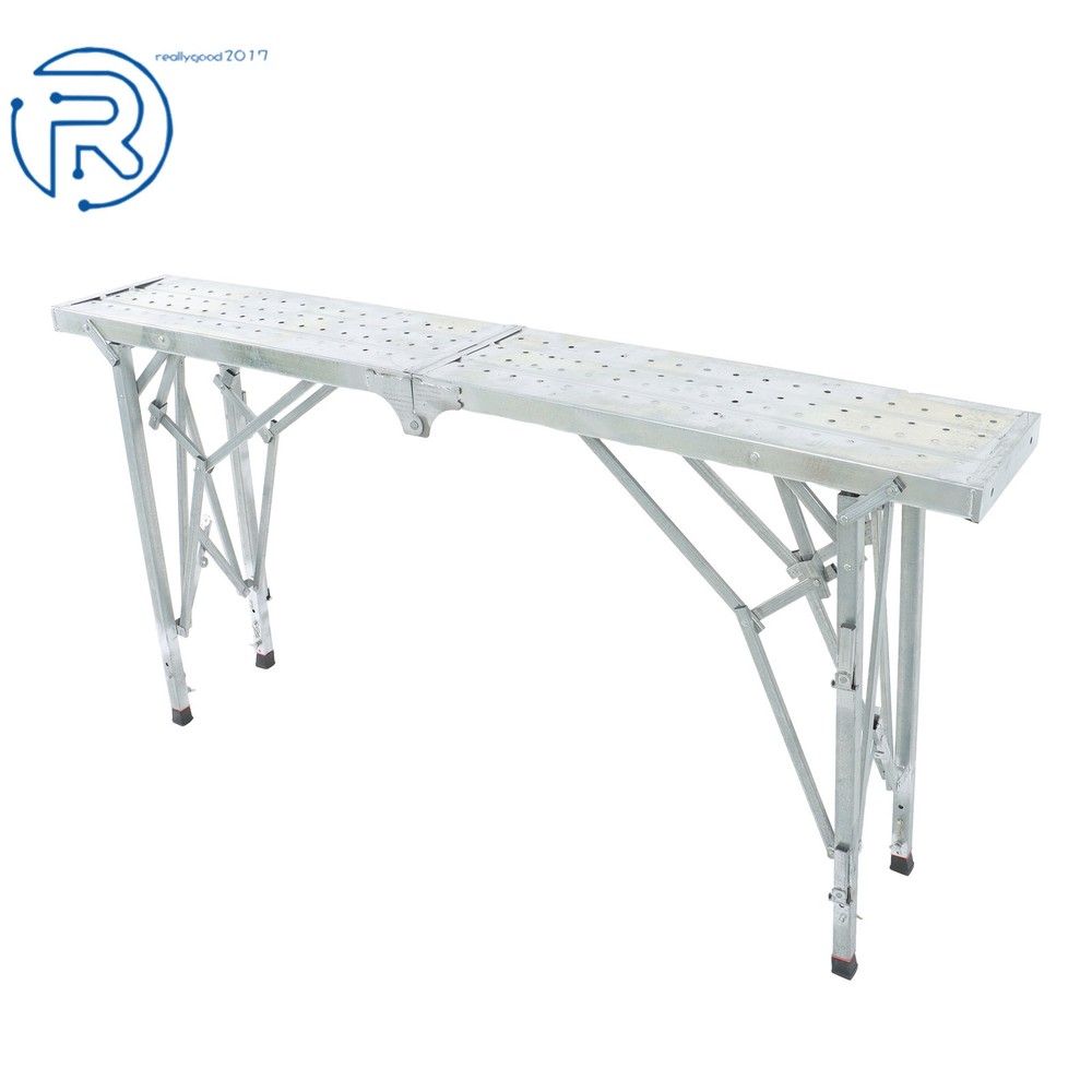 Portable 1.8m Folding Scaffolding Platform Work Bench Scaffold Step Ladder
