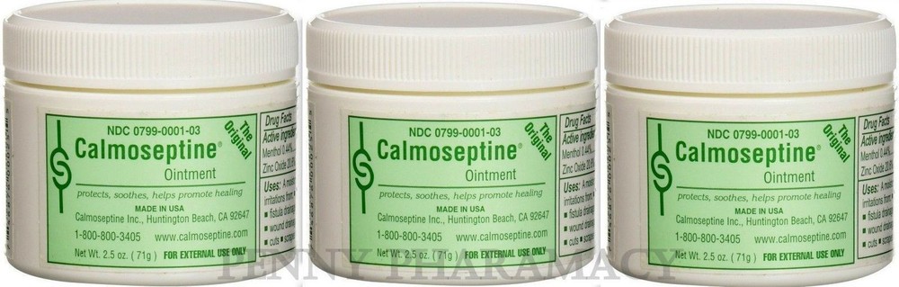Calmoseptine Ointment JAR 2.5oz ( 3 PACK ) PHARMACY FRESH! /