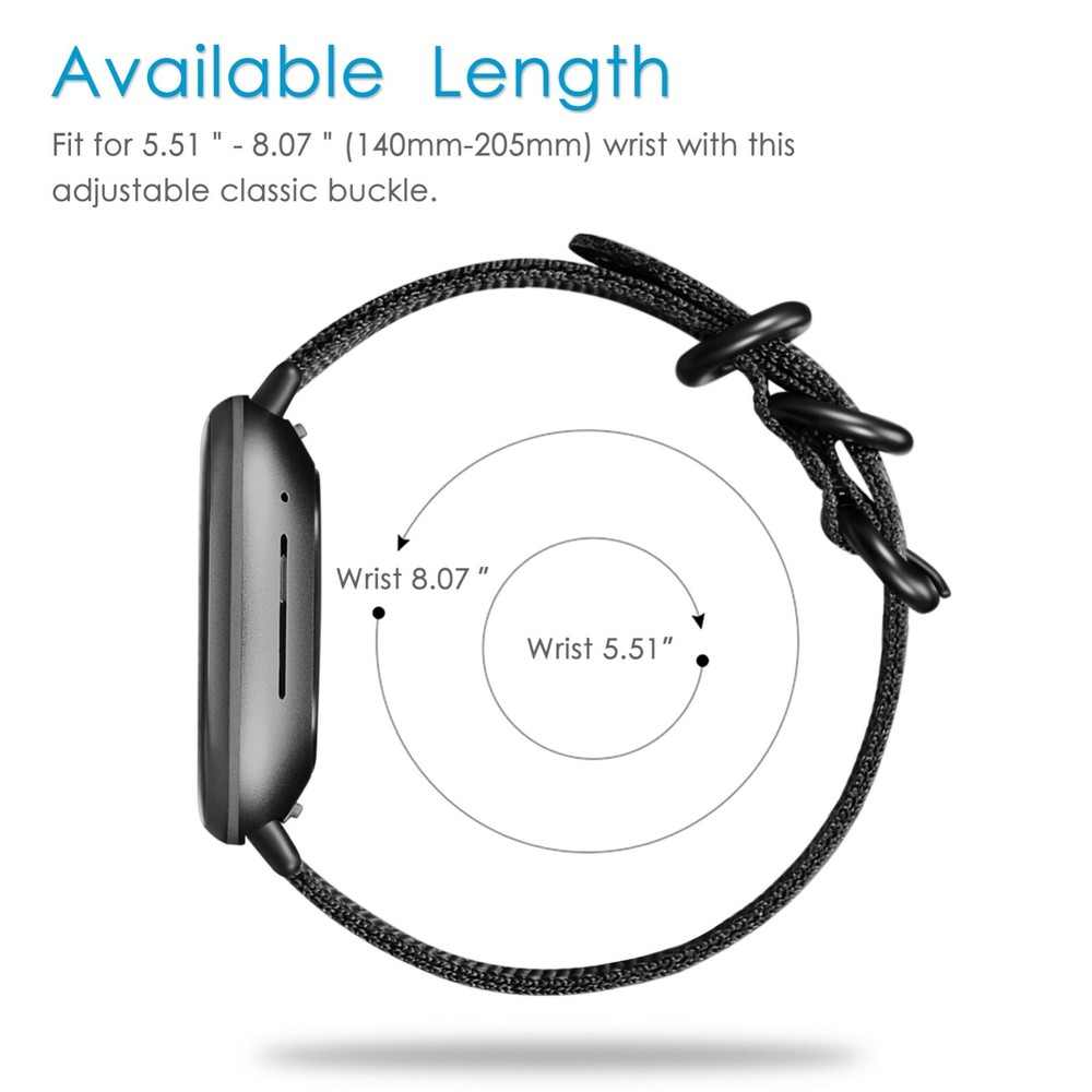 Band for Fitbit Versa 3 / Fitbit Sense Soft Woven Nylon Sport Replacement Strap