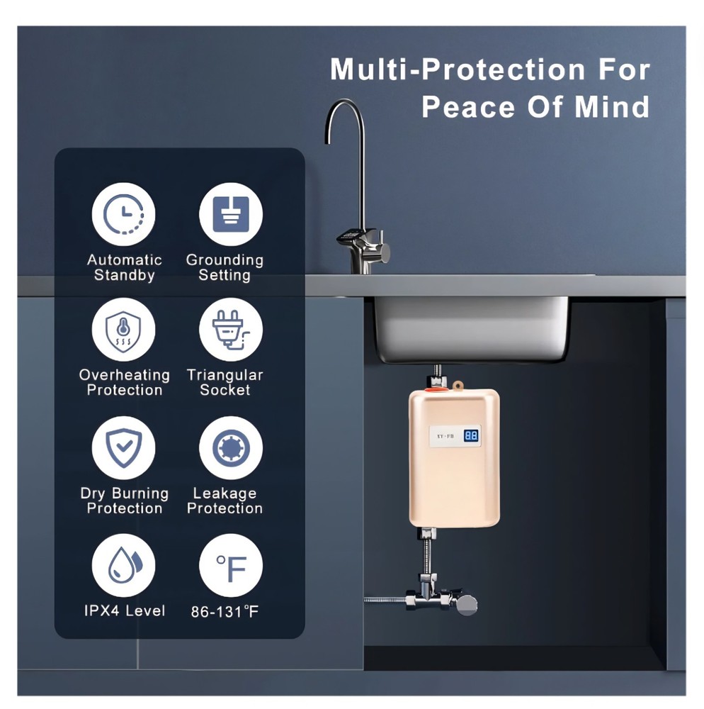 3000W, 110 Volt, XINYE XY-FB Electric Tankless Water Heater, New