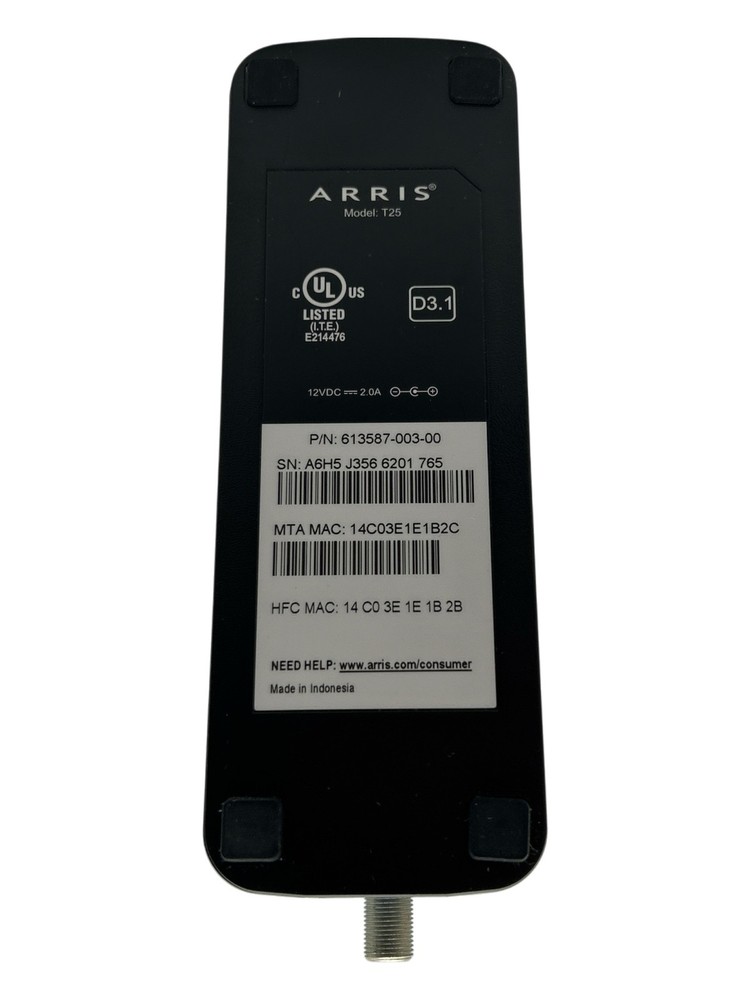 ARRIS T25 DOCSIS 3.1 Cable Modem