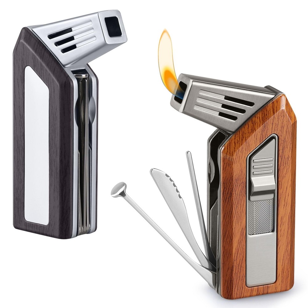 Soft Flame Lighters Mahogany+Silver Combo