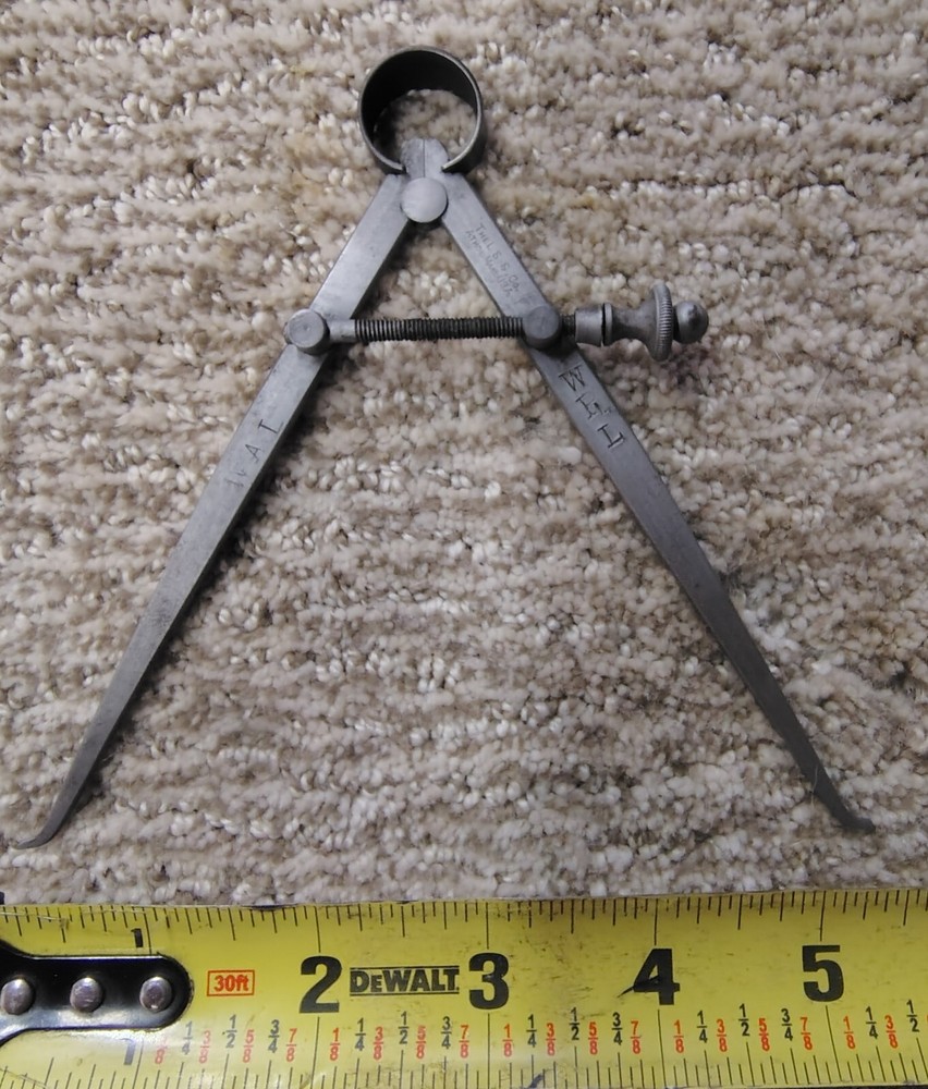 🗽 VINTAGE L .S.STARRETT 5" ID CALIPER
