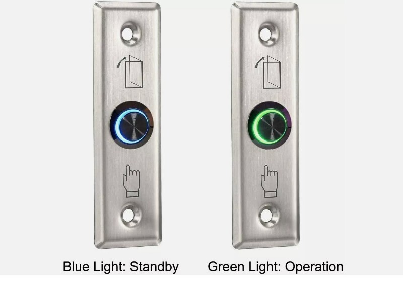 Button Stainless Steel Touch. NC, NO whit light For Access Control