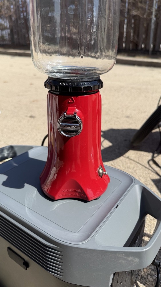 KitchenAid Red Burr Coffee Grinder KCG200ER Tested Working