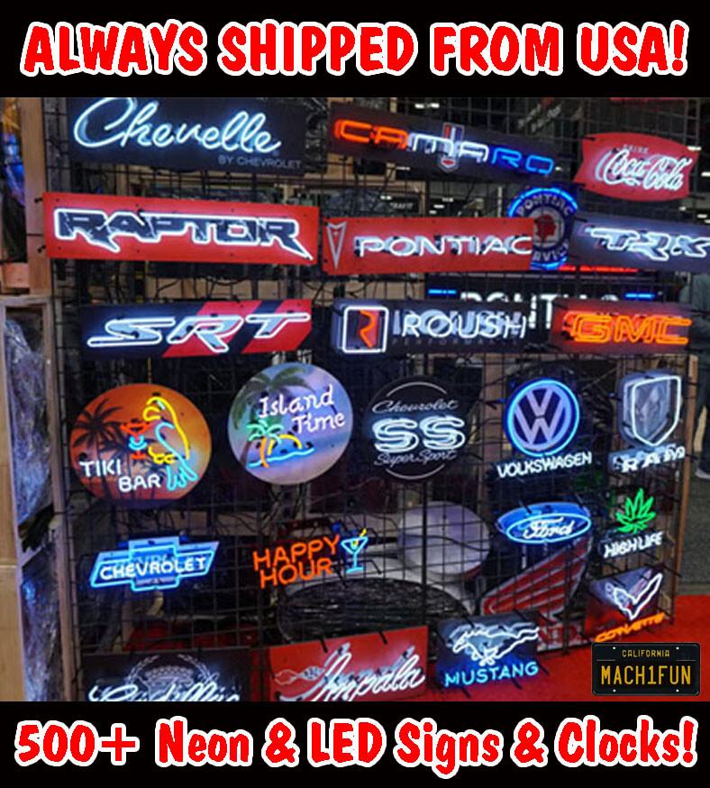 Neon Sign - Corvette C7 Flags w/ Backing 5C7COR * See MORE Corvette Stuff Inside