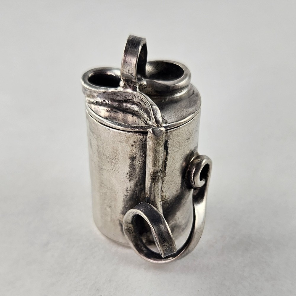 Silver Pill Box Container Artisan CM 34.6g [8862]