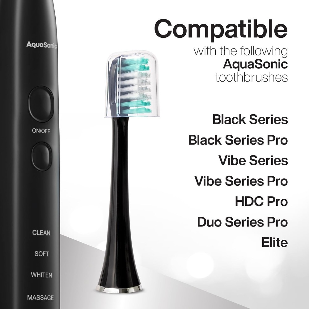 AquaSonic Standard Replacement Brush Heads | for Normal & Sensitive Teeth | C...