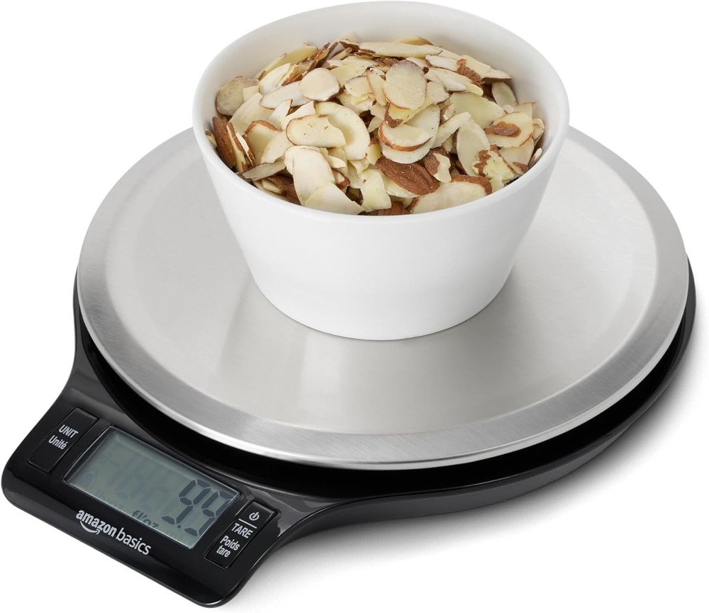 Digital Kitchen Scale with LCD Display, Tare Function, 11 lbs Capacity, Stainles