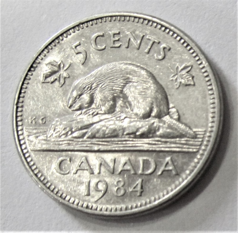 1984 Canada 5 Cent  Nickel - combined shipping