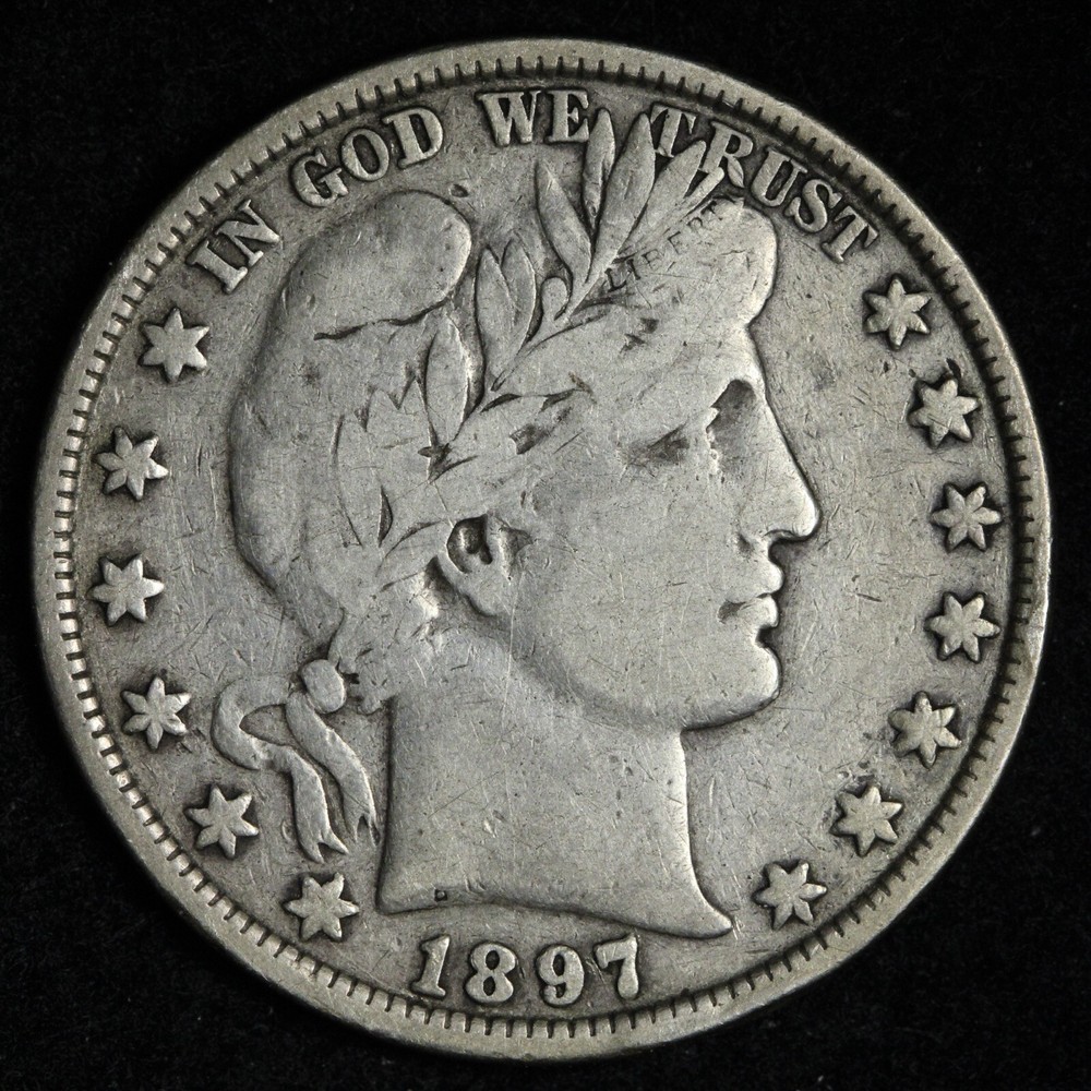 1897 Barber Silver Half Dollar FINE+ E298 JHZ