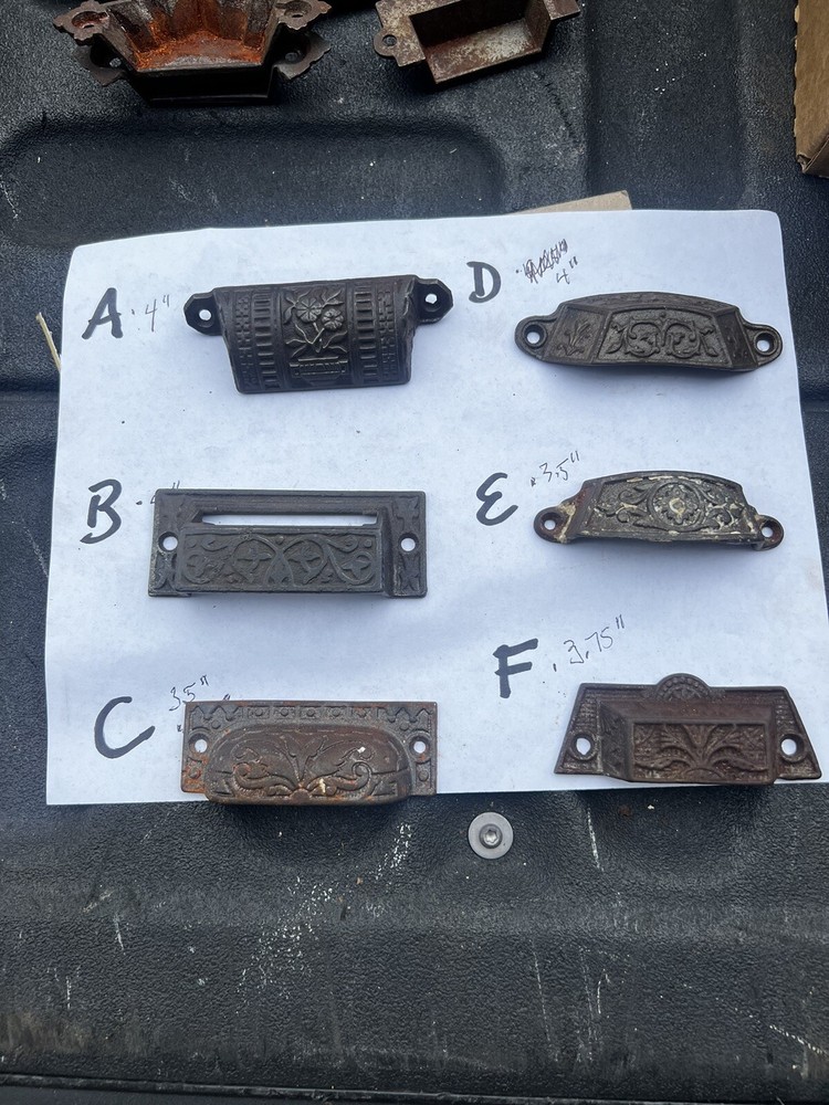 authentic era VICTORIAN cabinet pull hardware - selling choice - 6 options