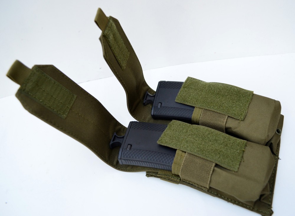 Double Stack Magazine Pouch Molle Ammo Clip Belt Carrier - OD GREEN