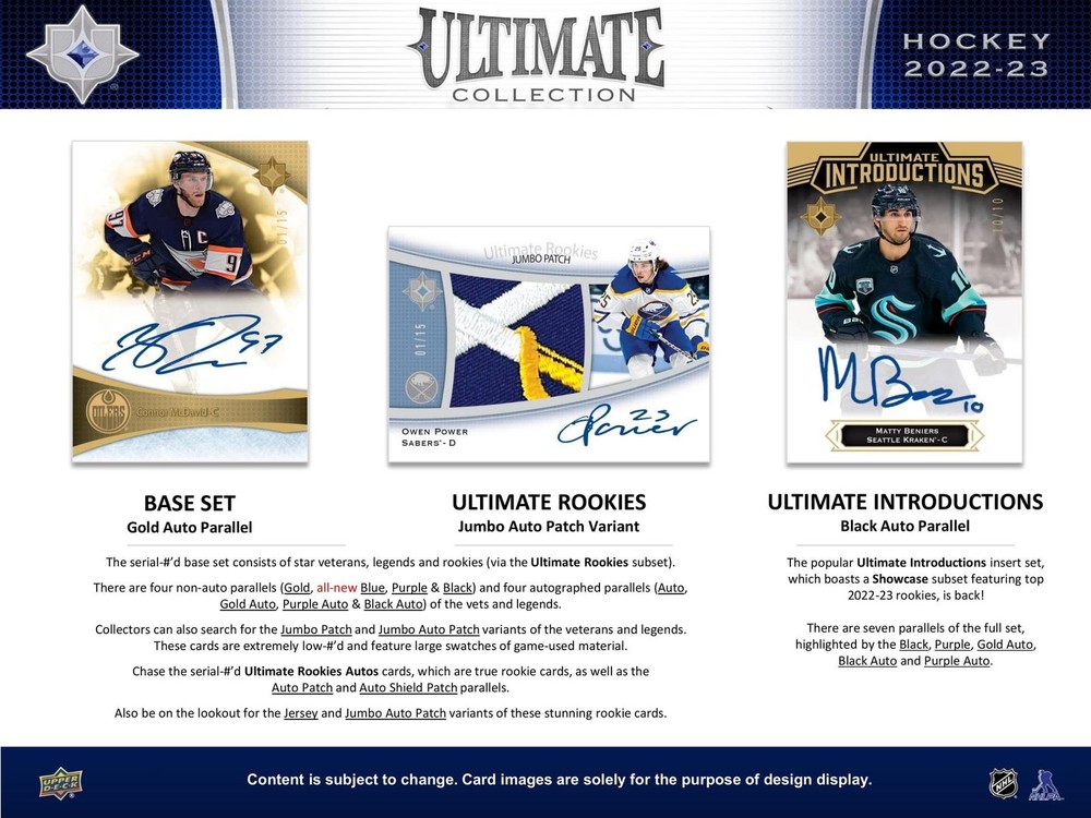 2022/23 UPPER DECK ULTIMATE HOCKEY HOBBY BOX