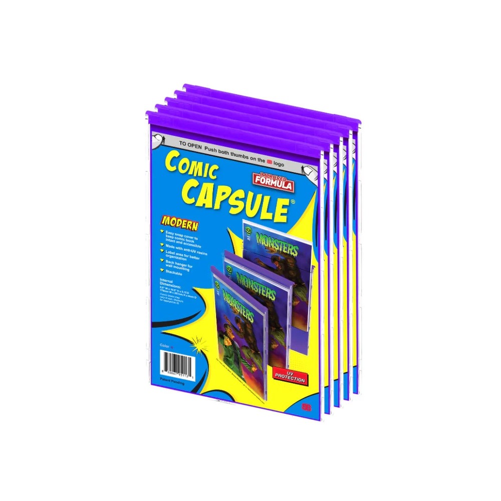 PURPLE Comic Capsule MODERN Comic Book Protector Display Case UV Shield NEW