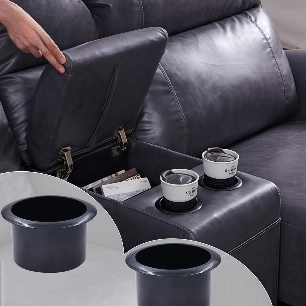 4Pcs Plastic Cup Holder Sofa Recliner Cup Holder Sofa Insert for Table, Sofa,...
