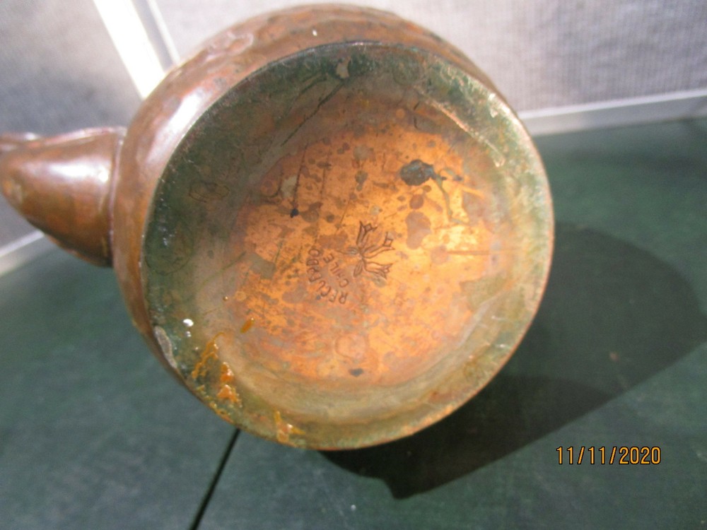 2 Vintage Recuerdo Chile Copper Pots