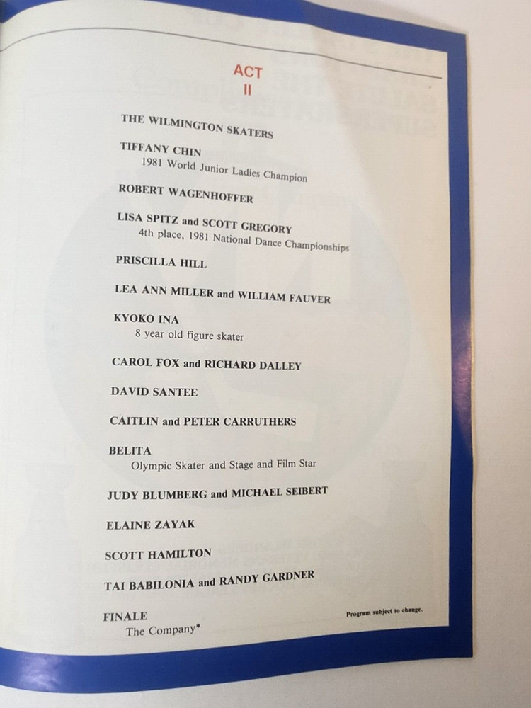 SUPERSKATES VIII 1981 Madison Square Garden program
