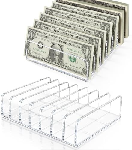 2 Pack 7 Slot Acrylic Mail Organizer Clear