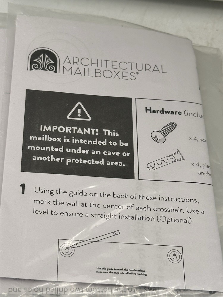 Dal Rae Architectural Mailbox Locking Wall Mount Mailbox 2562W-10 Front Access