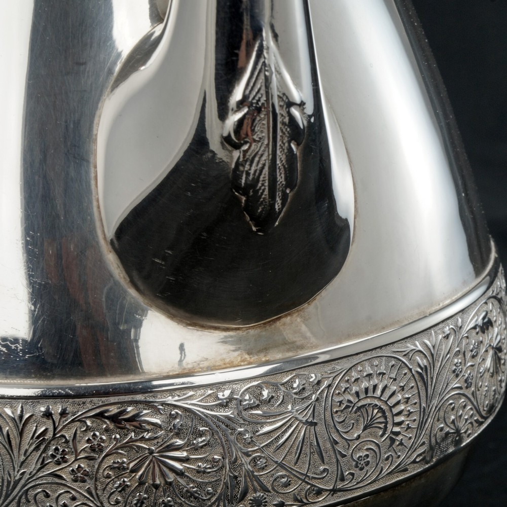 Large Victorian Silver Plate Coffee Pot Circa 1870