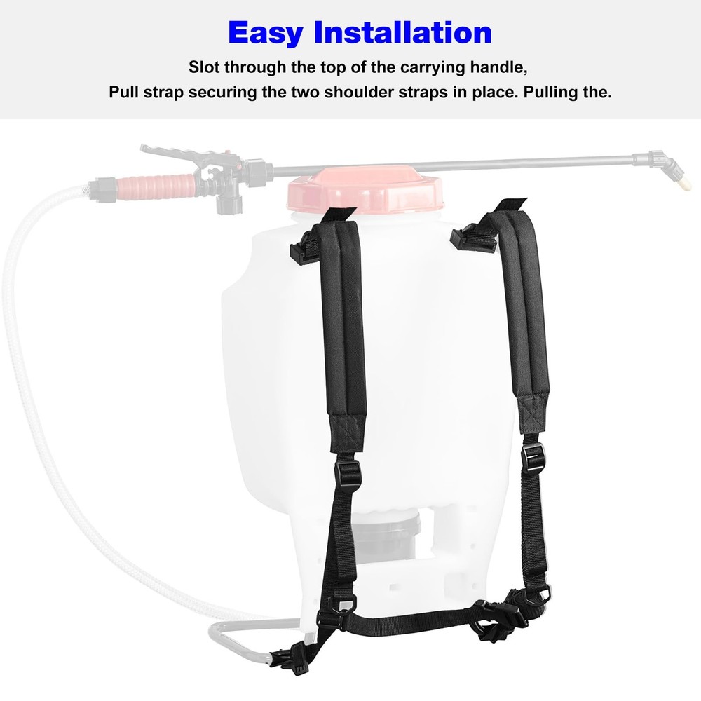 BZTT Backpack Sprayer Straps Replacement Solo Small, Black
