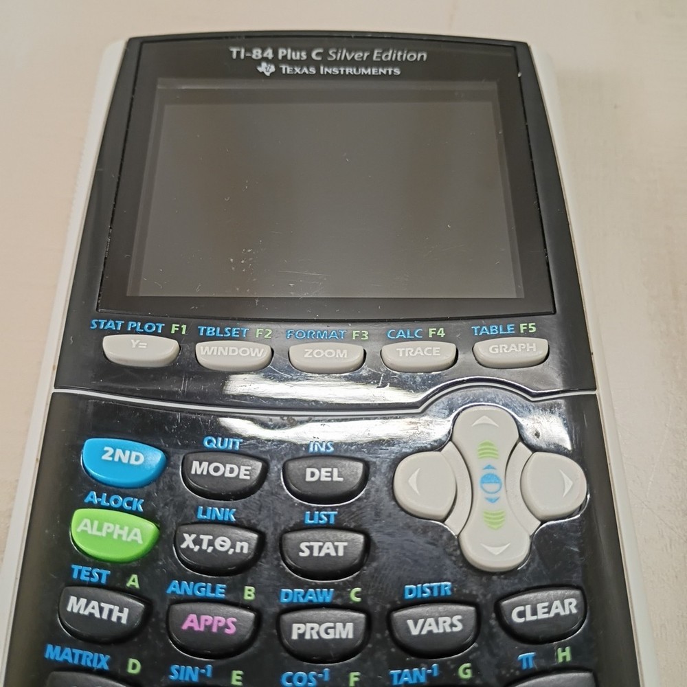 Texas Instruments TI-84 Plus Silver Edition Graphing Calculator TESTED Complete