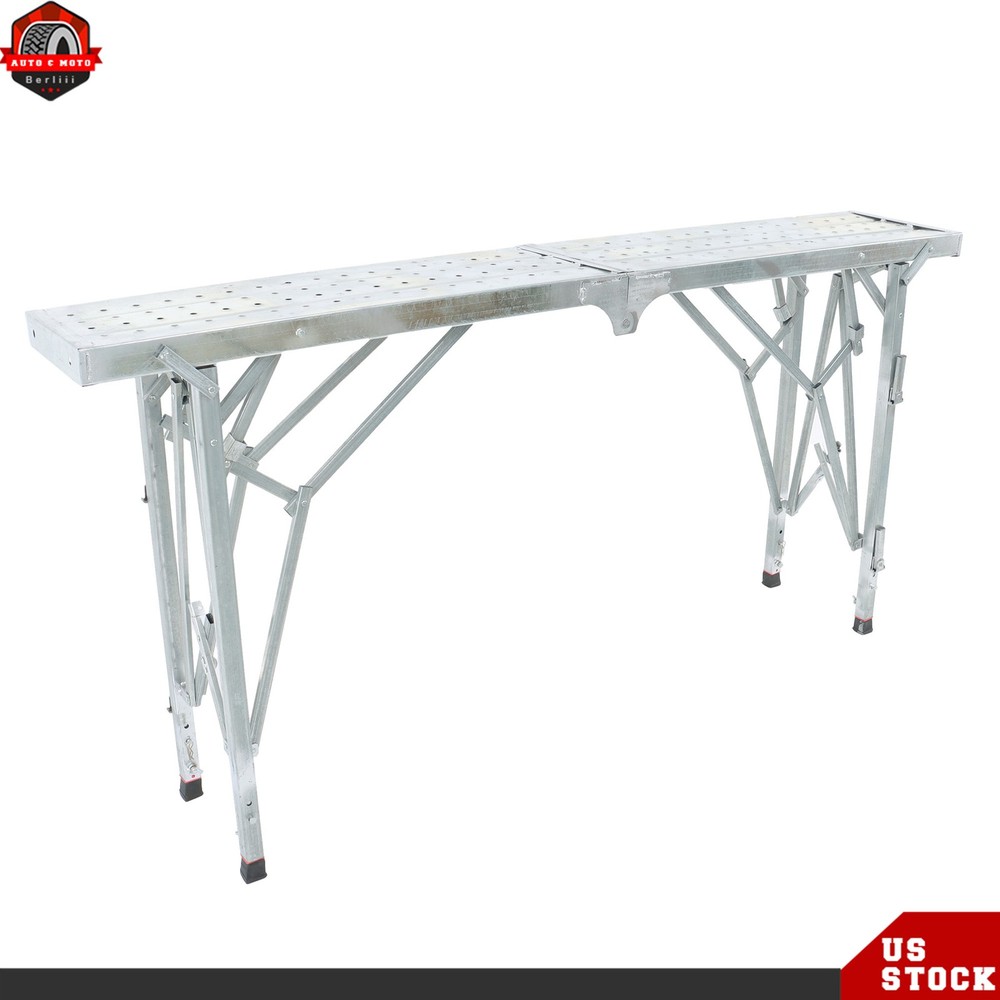 Portable 1.8m Folding Scaffolding, Adjustable Lift Height Work Platform Scaffold