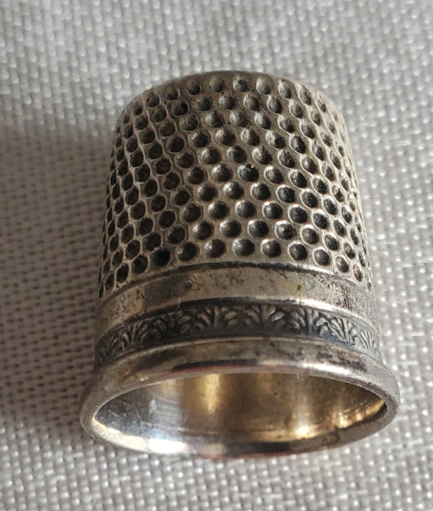 Vintage topless sterling silver thimble size 8