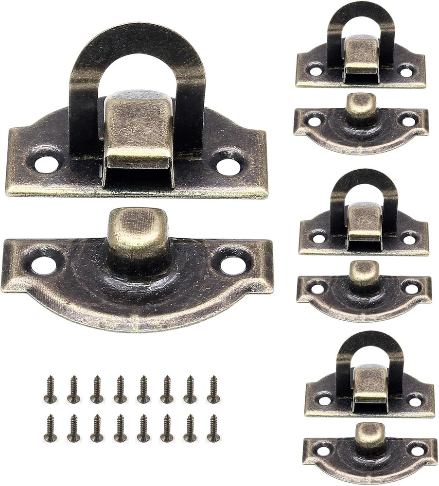 4PCS Antique Toggle Hasp Latch Bronze Duckbilled Latch Hardware
