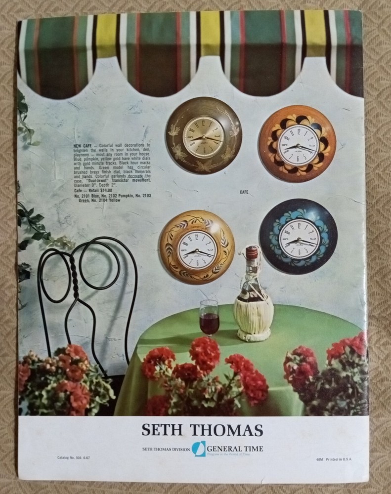 Original Seth Thomas Clock Catalog 504 6-67 20 Pages