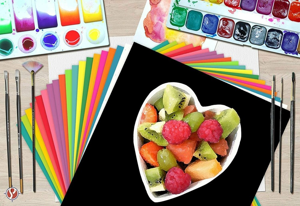 Premium Bright Color Paper - 24lb Smooth Paper - 100 Sheets Per Pack